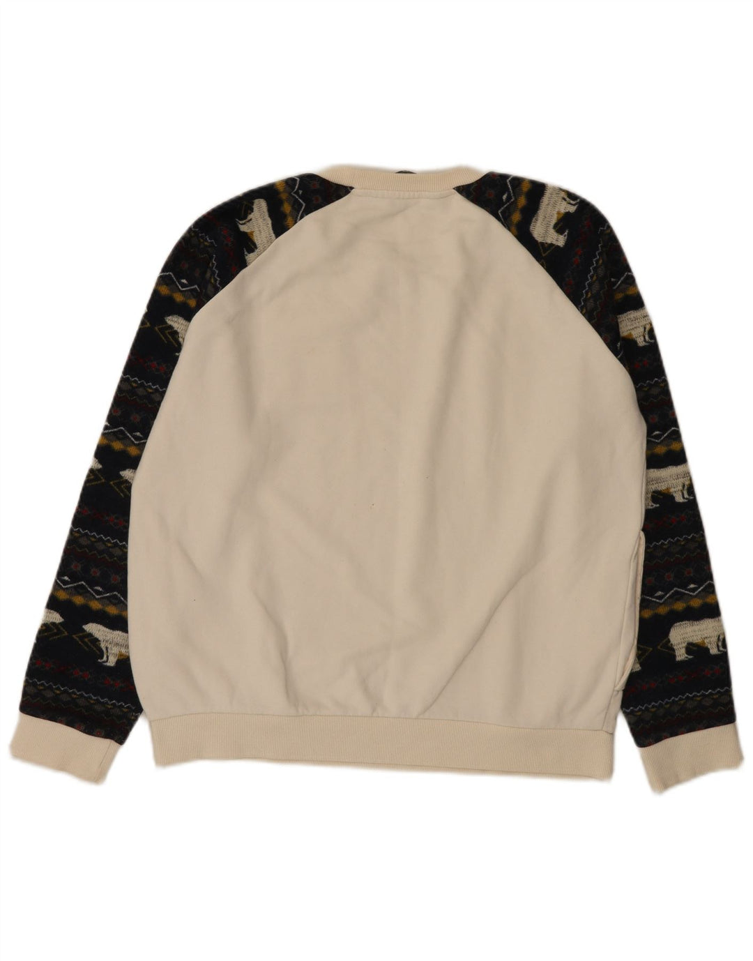 Jeep Sweat-shirt pour homme Large Blanc Fair Isle