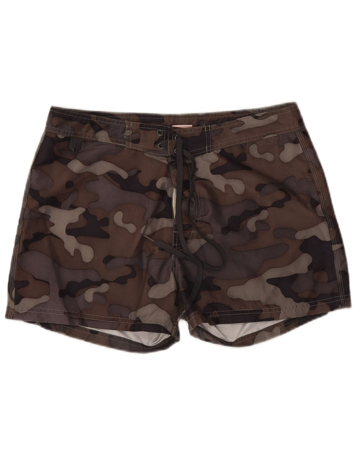 Sundek Short de bain homme W32 grand marron camouflage polyester