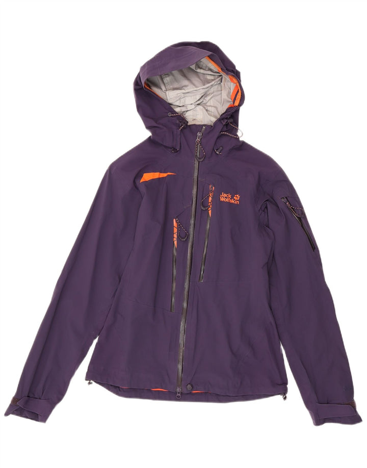 Jack Wolfskin Veste de pluie à capuche pour femme UK 10 Small Violet Polyamide