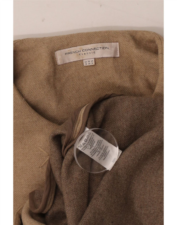 French Connection Manteau surdimensionné pour femme UK 10 Petite laine beige