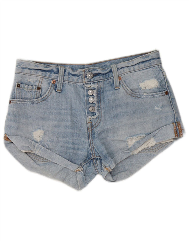 Levi's Short en Denim Déchiré W24 XS Femme Bleu Coton