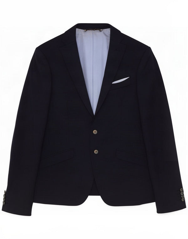 Zara Veste blazer à 2 boutons pour homme EU 44 XS Laine bleu marine