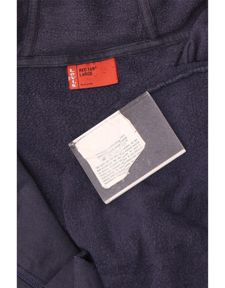 Levi's Sweat à capuche zippé pour homme en coton bleu marine Large