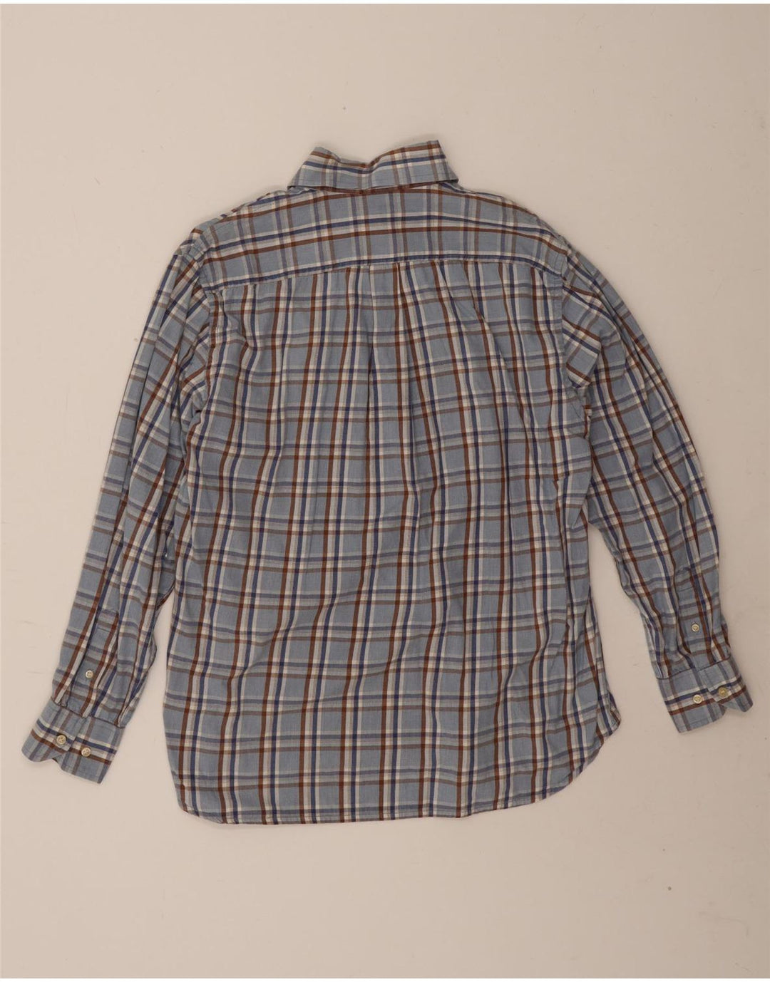 Belfe Chemise Homme Taille 39 Bleu Moyen Carreaux Coton