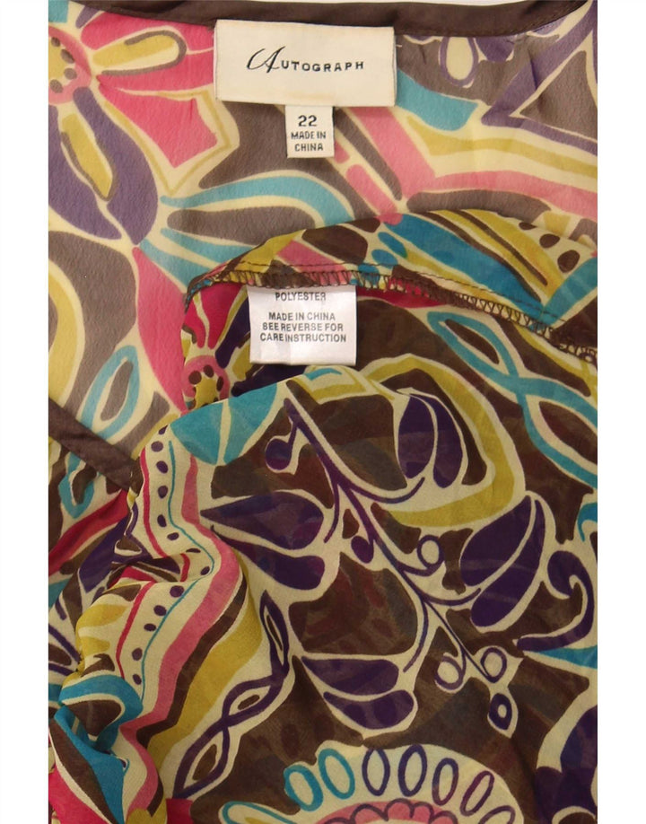 Marks & Spencer Chemisier transparent pour femme UK 22 3XL Multicolore