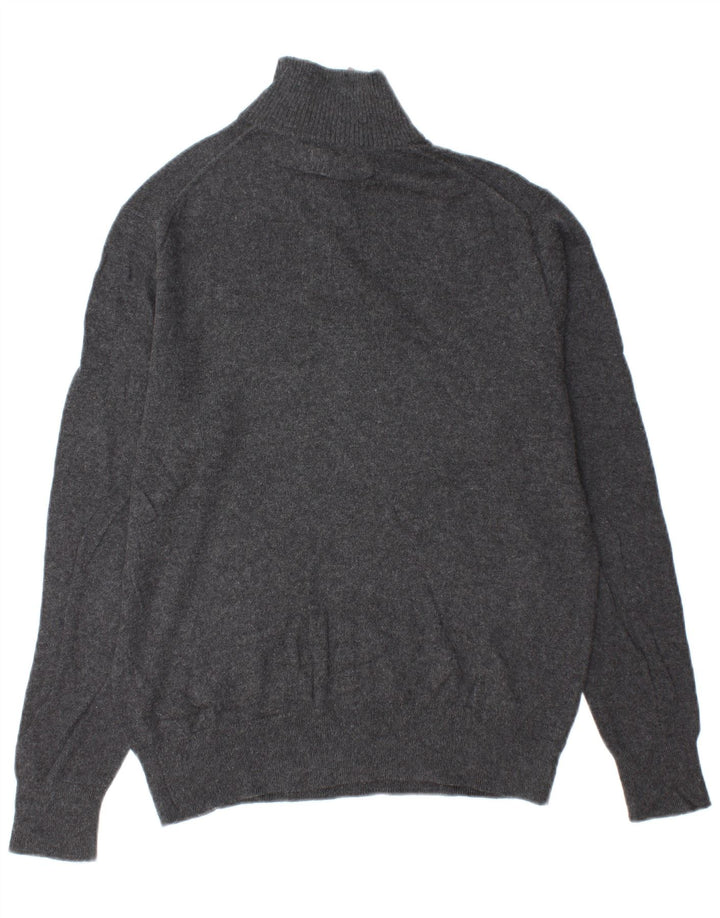 BONOBOS Pull Col Zippé Homme Gris Moyen Coton