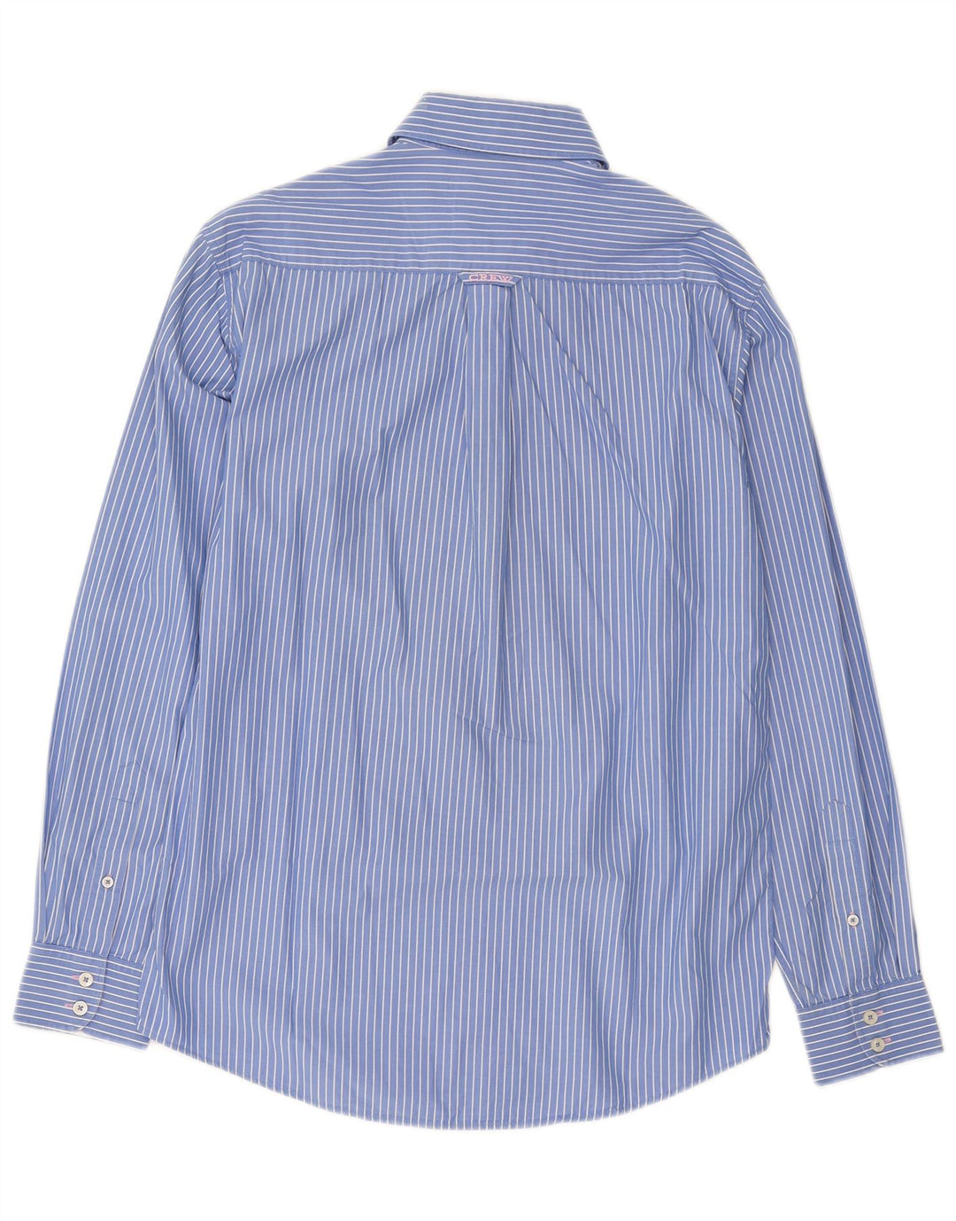 Crew Clothing Chemise homme en coton à fines rayures bleu moyen