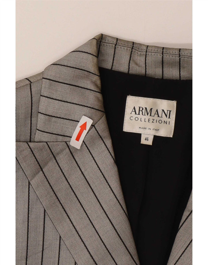 Armani Collezioni Veste blazer à 2 boutons pour femme IT 46 Grandes rayures grises
