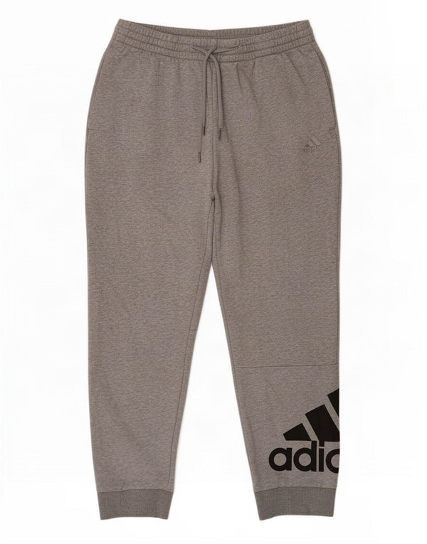 Adidas Pantalon de survêtement graphique pour homme XL Gris chiné en coton