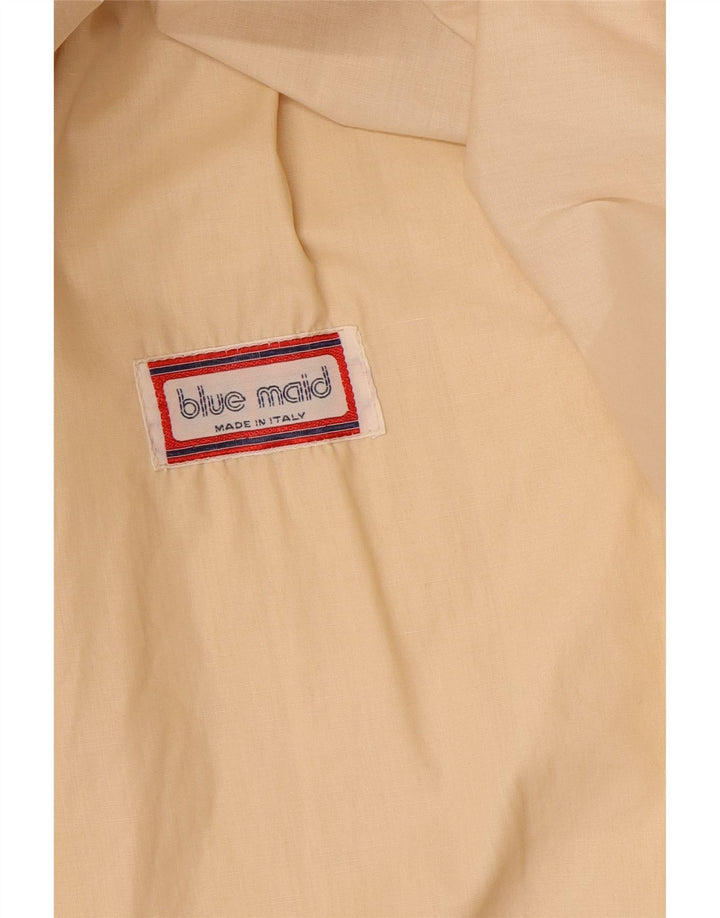 vintage Femme Pardessus UK 14 Beige Moyen