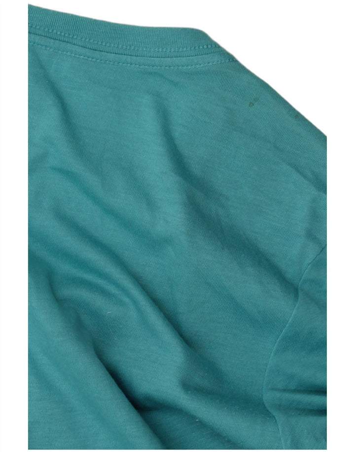 NIKE T-shirt coupe slim pour femme UK 12 Bleu moyen Polyester