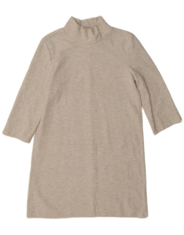 Zara Robe pull à manches 3/4 pour femme UK 14 Gris moyen Coton