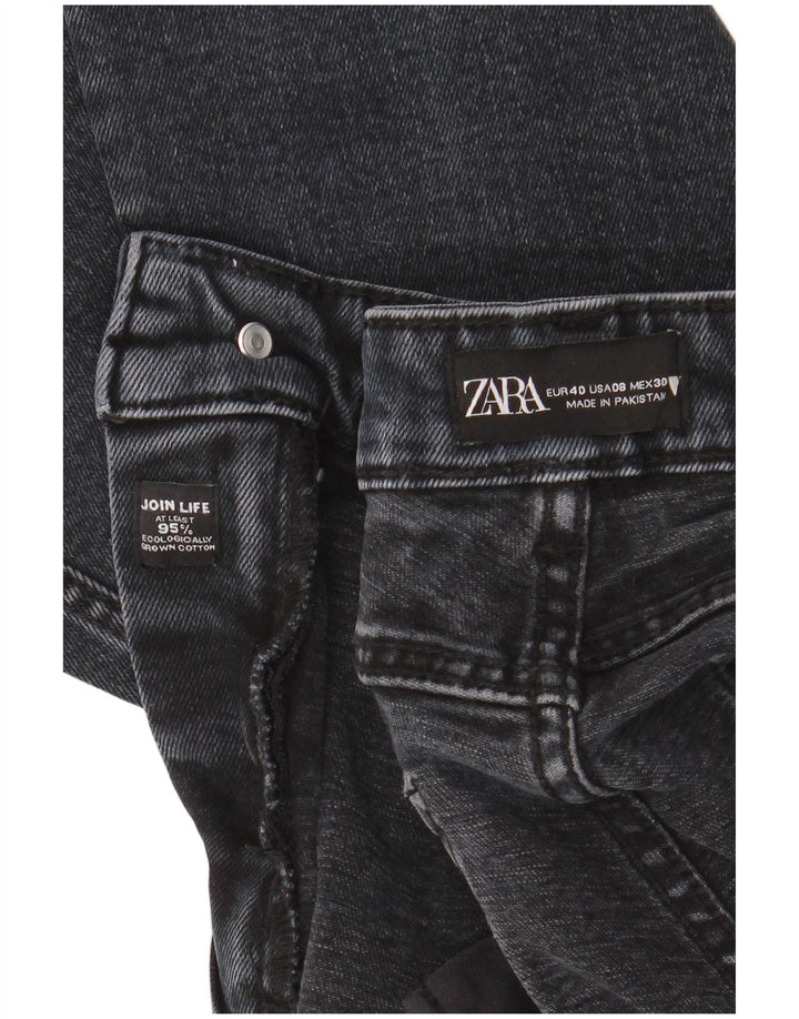 Zara Jean court pour femme EU 40 Medium W30 L25 Bleu marine Coton