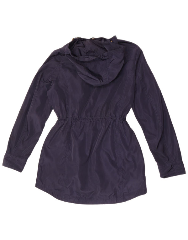 Michael Kors Veste utilitaire à capuche pour femme UK 10 Small Bleu marine Polyester