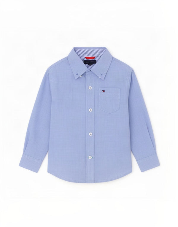 Tommy Hilfiger Chemise bébé garçon 12-18 mois Bleu Coton