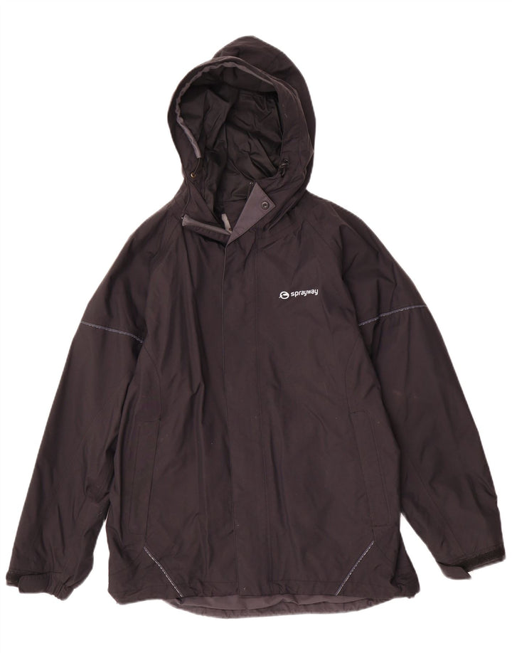Veste de pluie à capuche Sprayway Garçon 12-13 ans Noir Polyester
