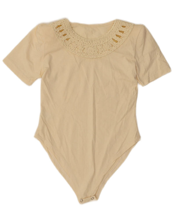 vintage Femme Body UK 10 Petit Coton Beige
