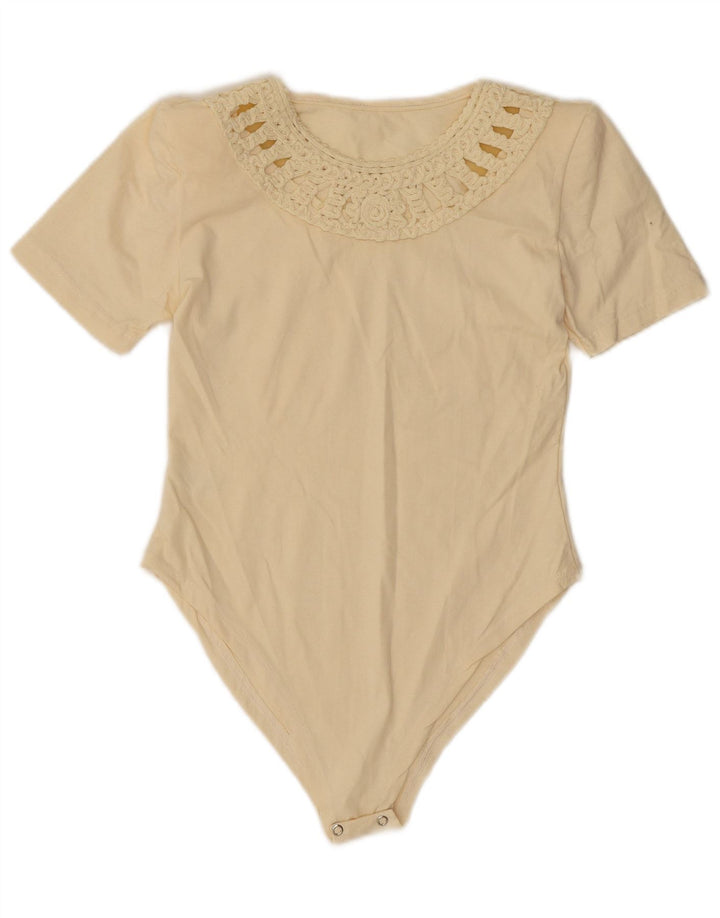 vintage Femme Body UK 10 Petit Coton Beige