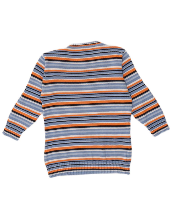 Gap Pull à manches 3/4 et col bateau pour femme UK 6 XS en coton rayé bleu