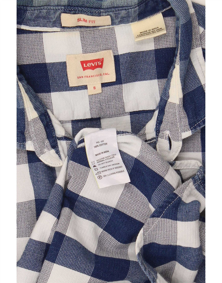 Levi's Chemise Slim Fit Homme Bleu Marine en Coton Vichy