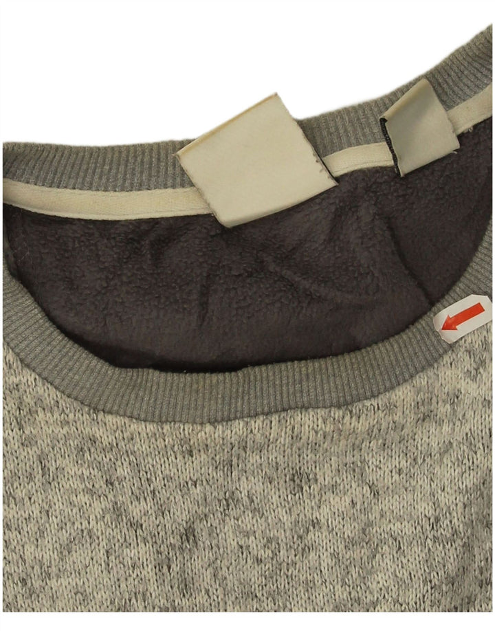 Quiksilver Sweat Homme Pull Large Gris Moucheté Polyester