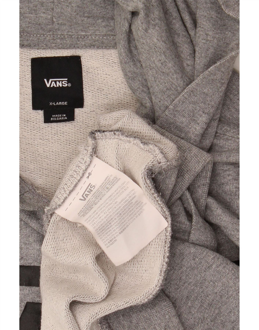 VANS Pull à capuche graphique pour femme UK 18 XL Gris Coton