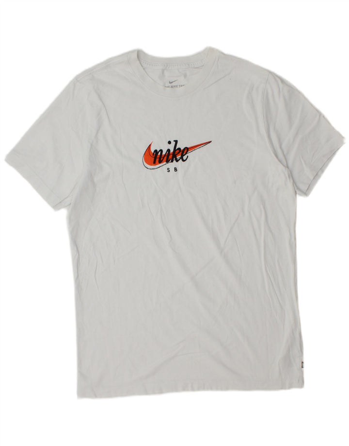 Nike T-shirt graphique pour homme en coton blanc moyen