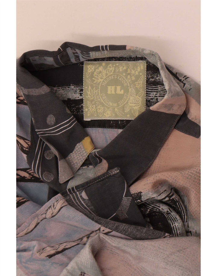 Chemise à manches courtes Vintage pour hommes, Patchwork multicolore moyen
