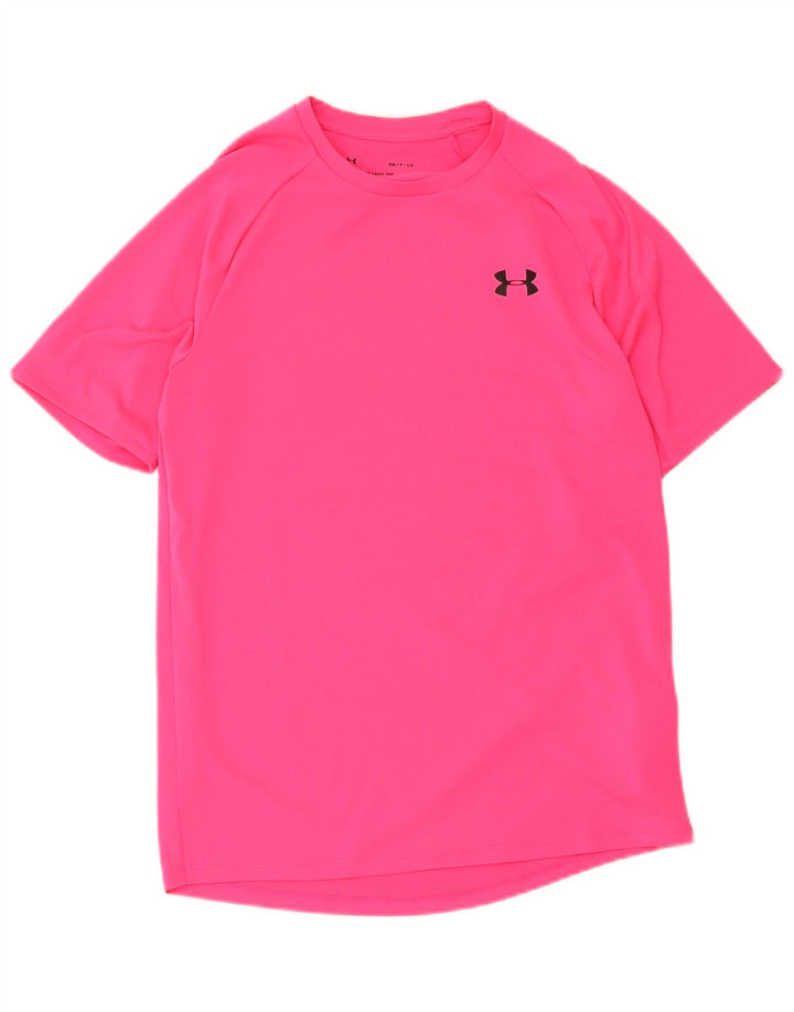 Under Armour T-Shirt Homme Haut Petit Rose Polyester