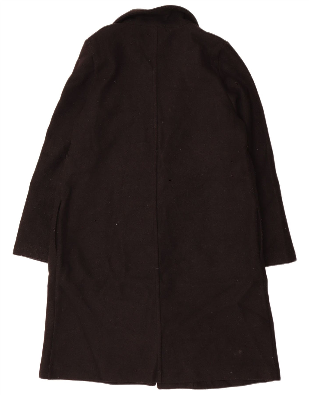 ZARA Womens Open Overcoat UK 16 Large Noir Polyester