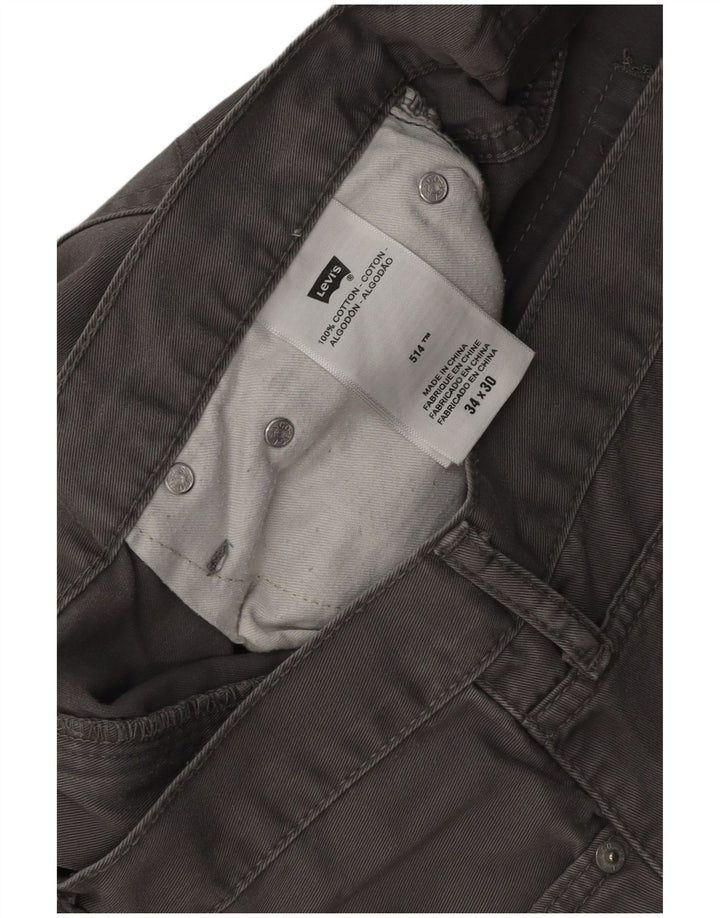 Levi's Jean Droit 514 Homme W34 L30 Gris Coton