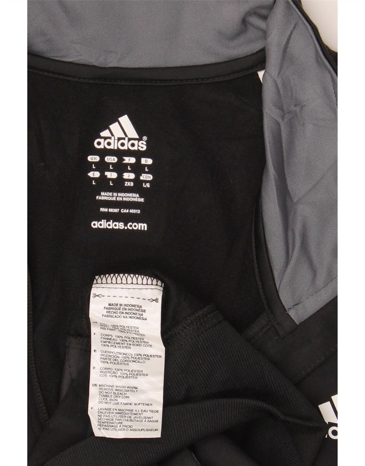 Adidas Veste de survêtement pour homme Large Noir Colorblock Polyester
