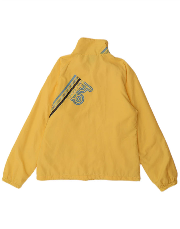 NIKE Veste de pluie graphique pour femme UK 12 Nylon jaune moyen