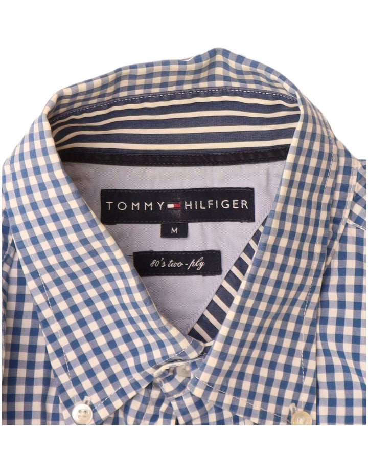 Tommy Hilfiger Chemise à Carreaux Homme Bleu Moyen Vichy Coton