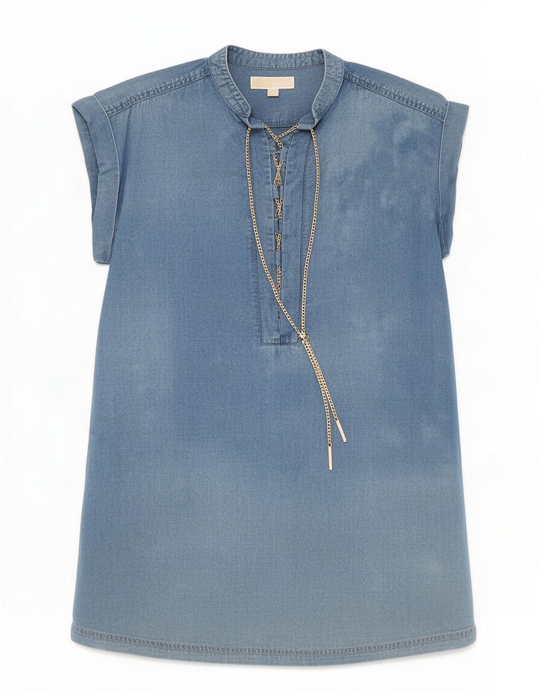 Michael Kors Robe droite pour femme UK 10 Petit Lyocell Bleu