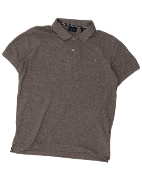Gant Polo Homme Gris Moyen Coton
