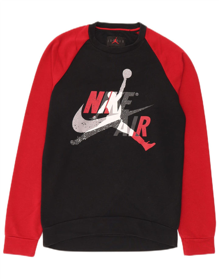 Jordan Sweat-shirt graphique pour homme en coton color block Noir Taille S