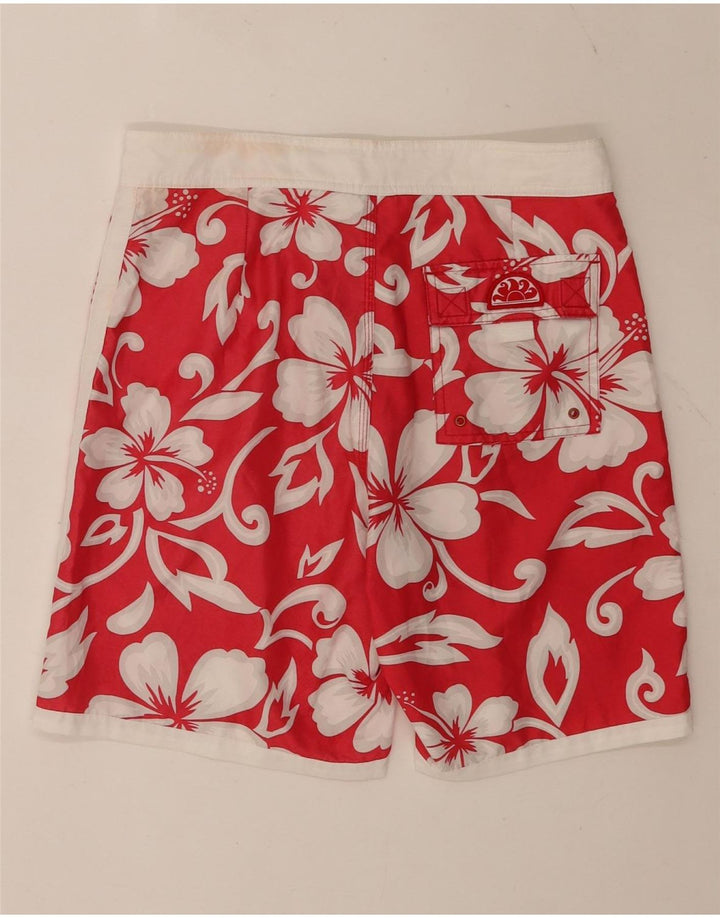 Sundek Short de bain pour homme en polyester floral rouge moyen