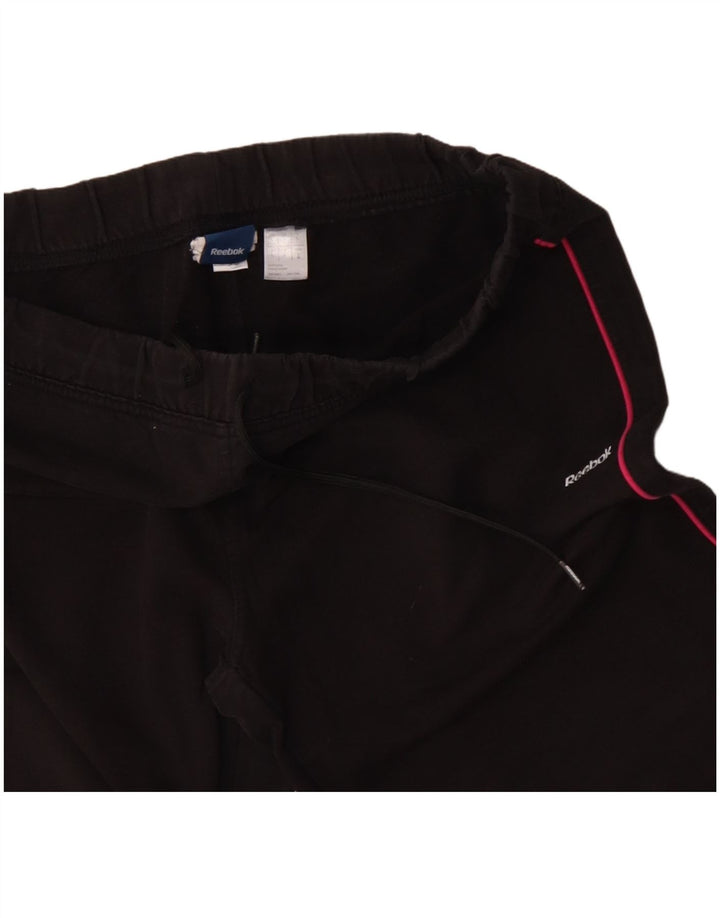 REEBOK Pantalon de survêtement pour femme UK 44 Large Noir Polyester