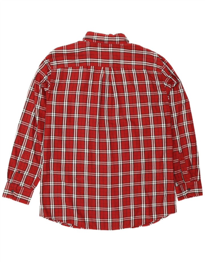 Chaps Chemise Flanelle Homme XL Rouge Carreaux Coton