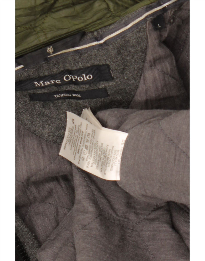 Marc O'Polo Veste matelassée à capuche pour homme UK 40 Large Gris Laine