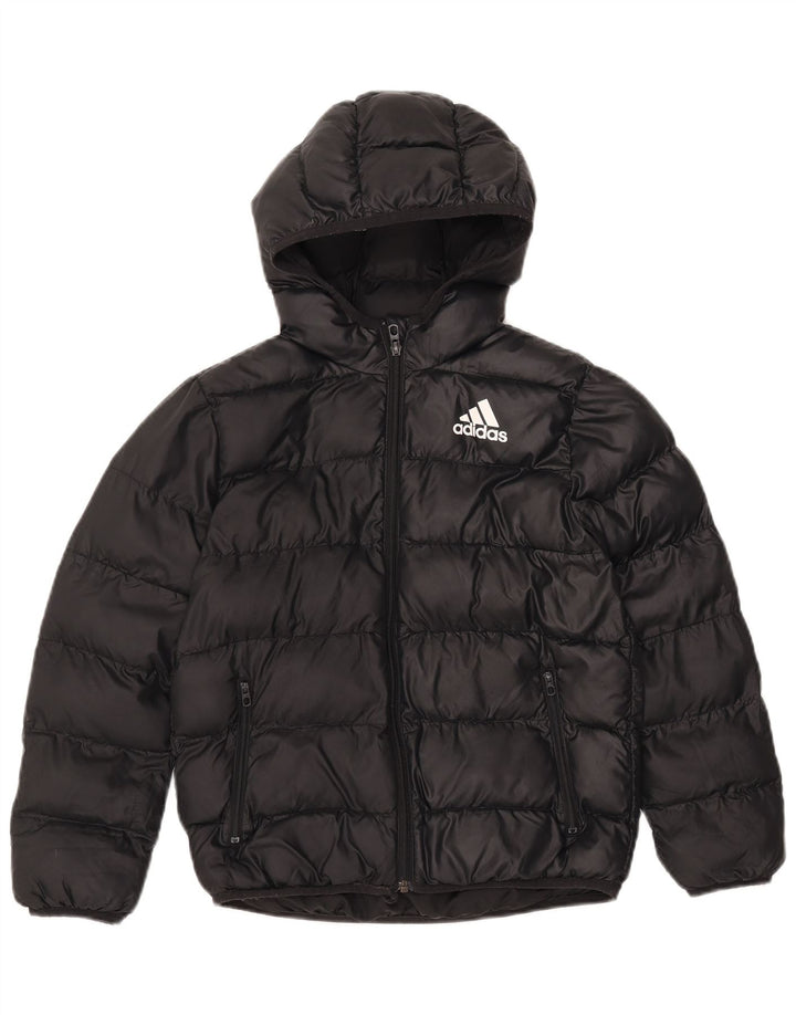 ADIDAS Veste matelassée à capuche garçon 9-10 ans Noir Polyester