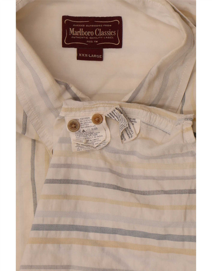 Marlboro Classics Chemise Homme 3XL Coton Rayé Blanc