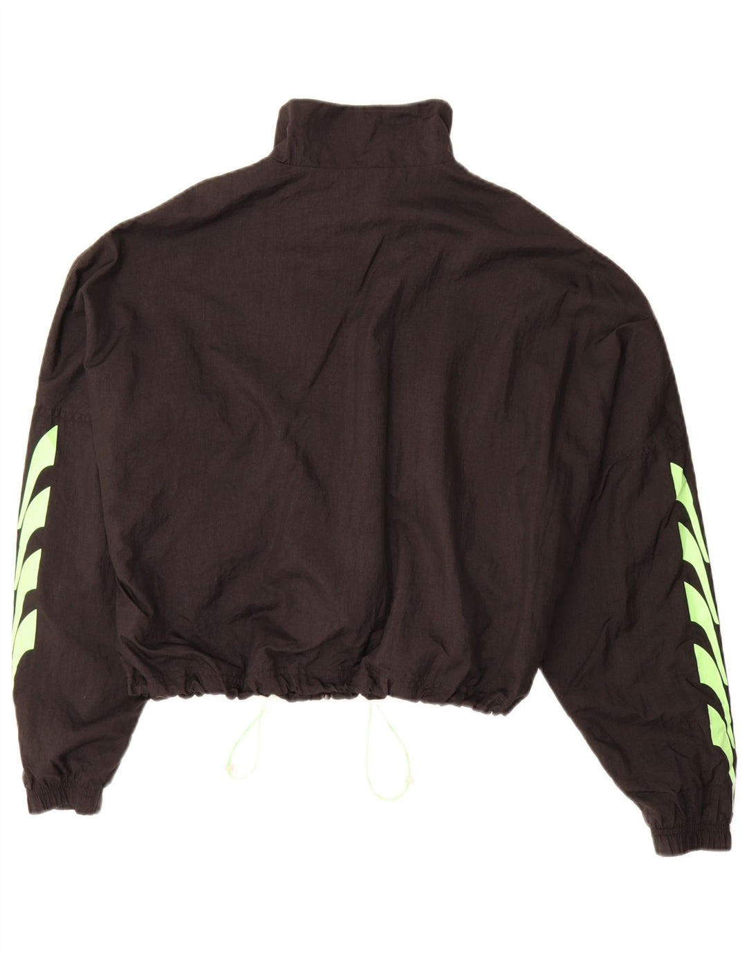 PUMA Veste de survêtement Crop Graphic pour femme UK 14 Medium Noir Nylon