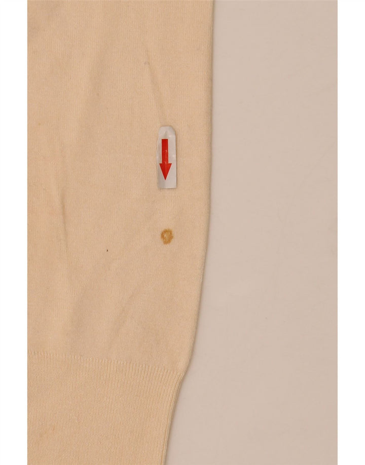 Zara Pull à col rond pour femme UK 14 Large Blanc cassé