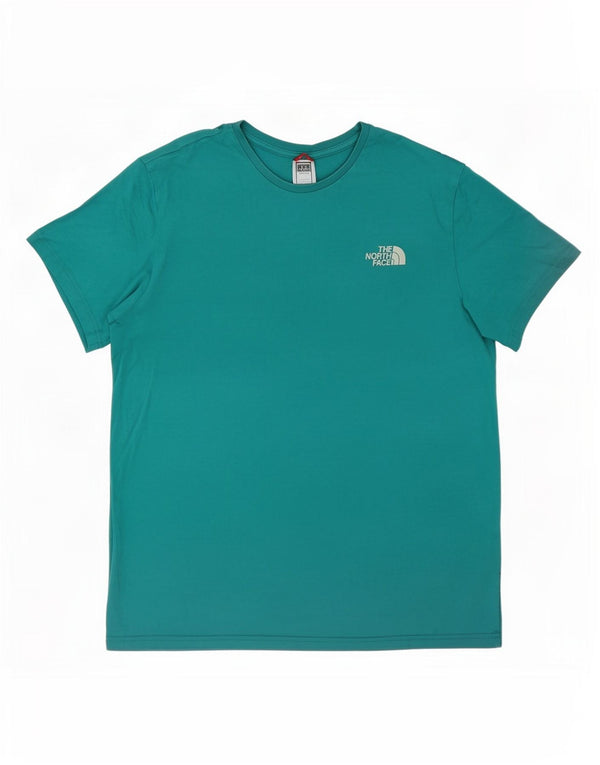 The North Face T-Shirt Homme Haut Large Turquoise Coton