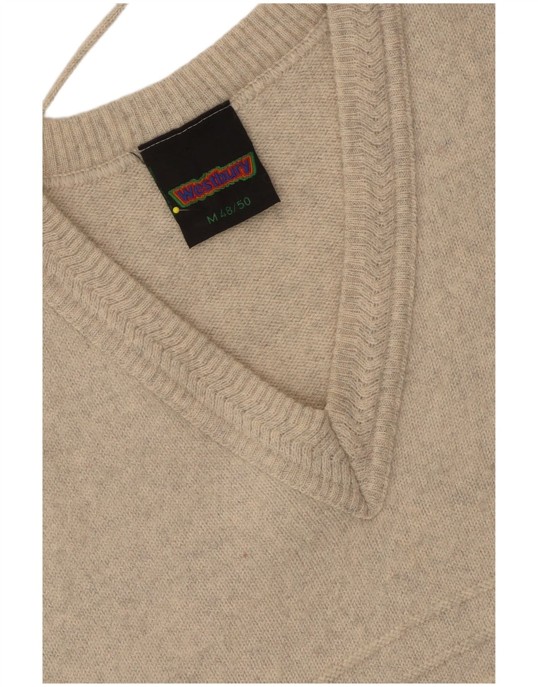WESTBURY Débardeur Homme IT 48/50 Laine Mouchetée Beige Moyen