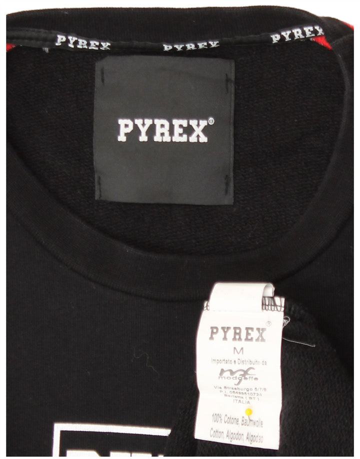 Pyrex Sweat-shirt graphique pour homme en coton color block noir moyen