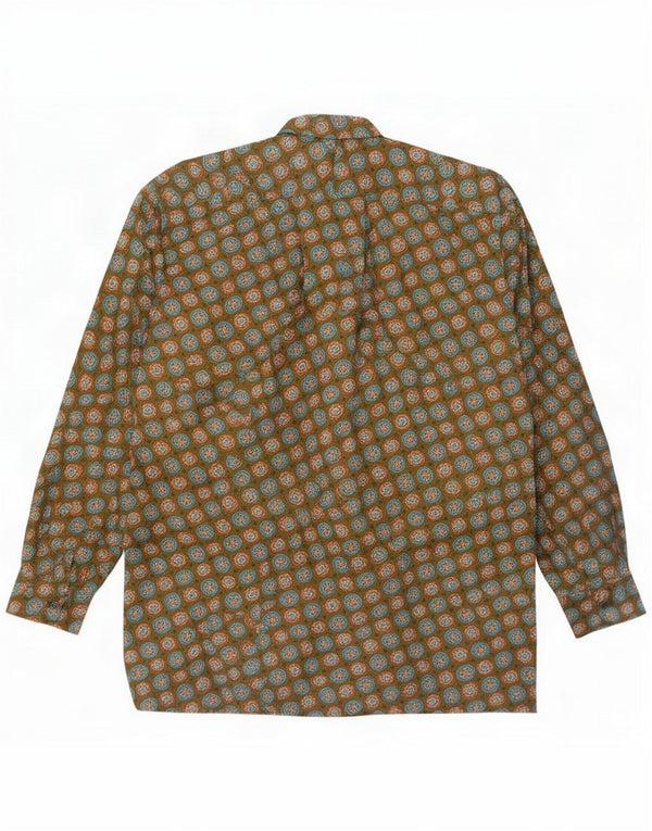 Chemise C&A Homme XL Kaki Floral Coton