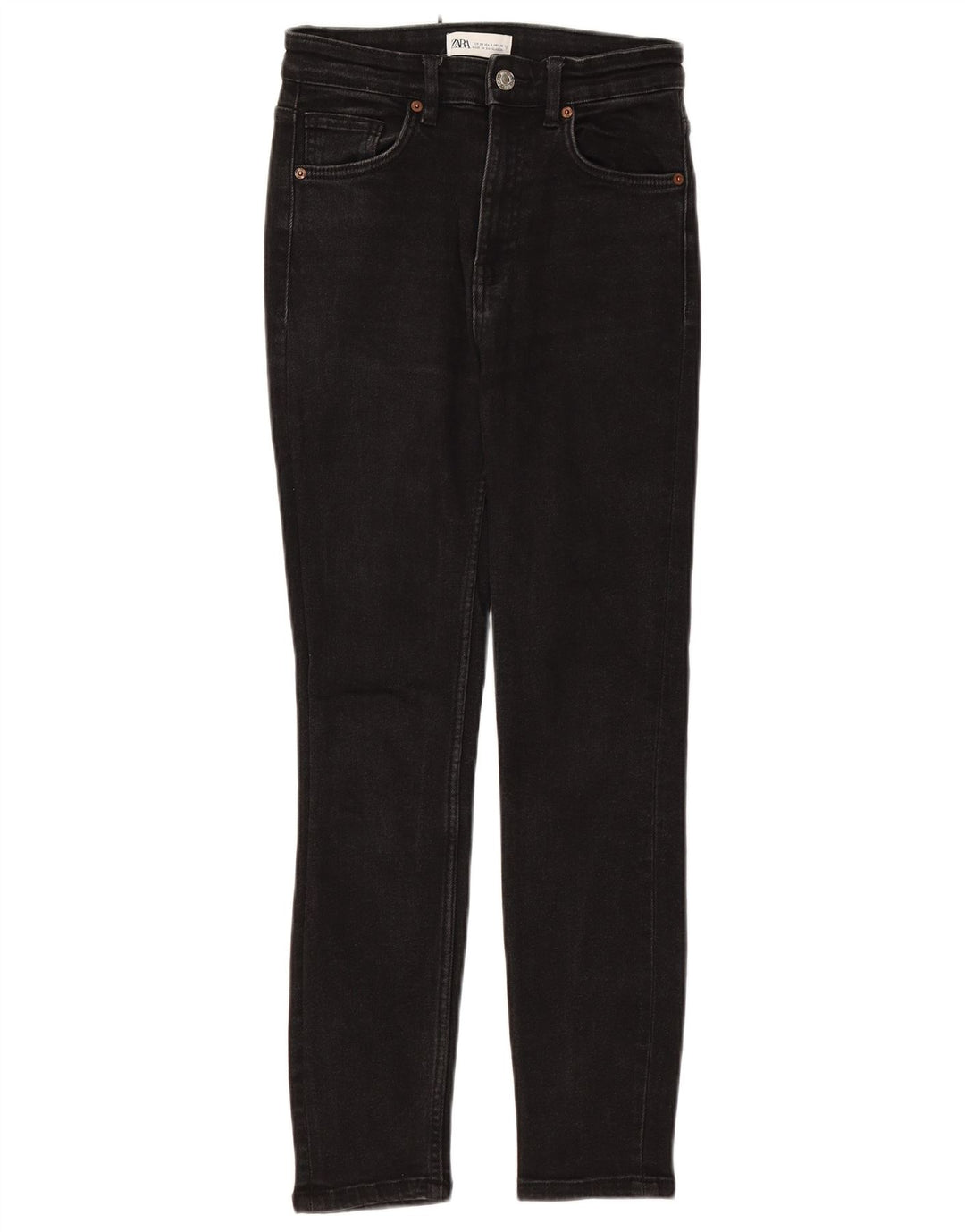 Jean skinny femme ZARA EU 36 XS W26 L25 coton noir
